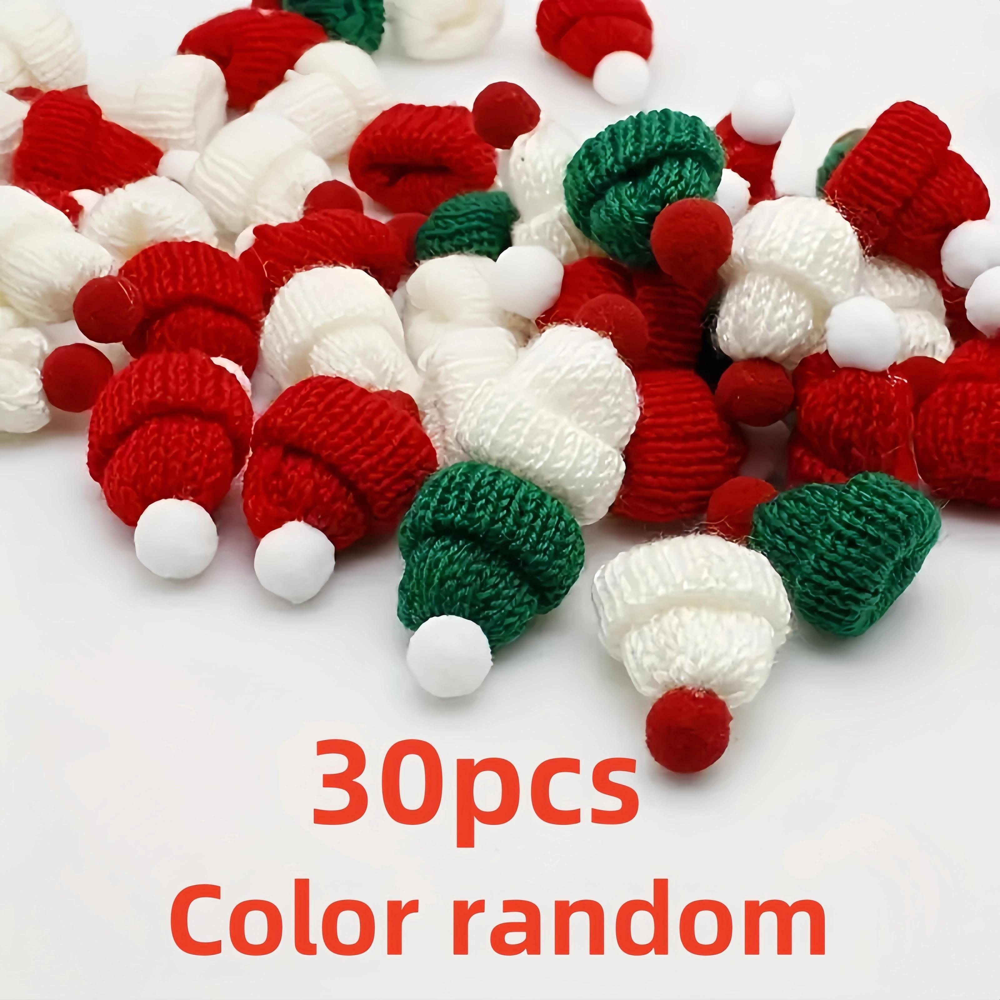 

30pcs Mini Woven Christmas Hats, Assorted Colors, Festive Holiday Decorations For Home, Kitchen, Party, Diy Crafts, Handwash Only, For Christmas, , Thanksgiving, New Year, Valentine's Day