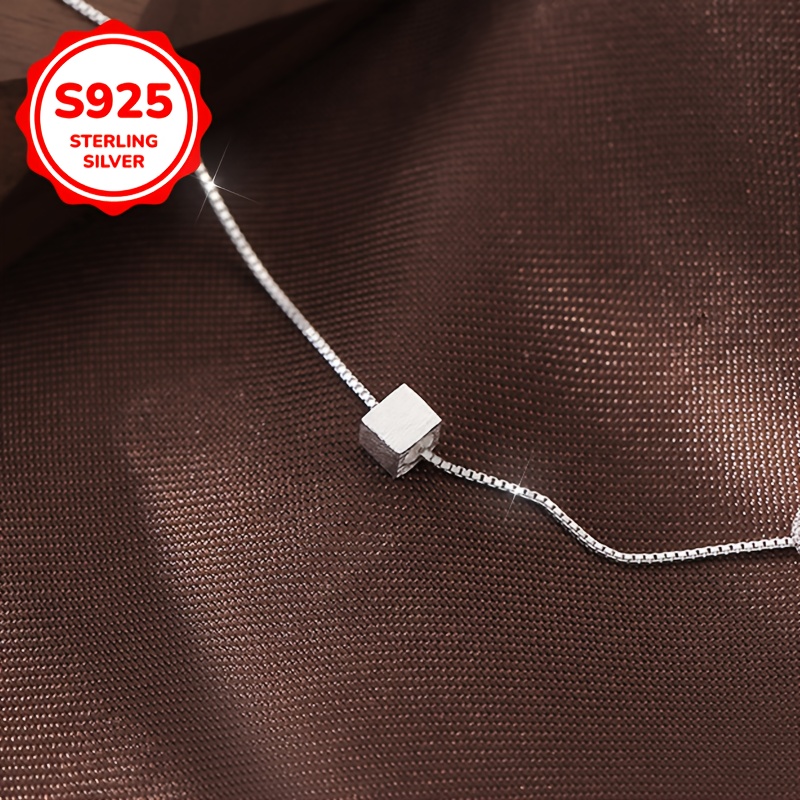 925 Silver Hypoallergenic Snake Bone Small Square Clavicle Chain