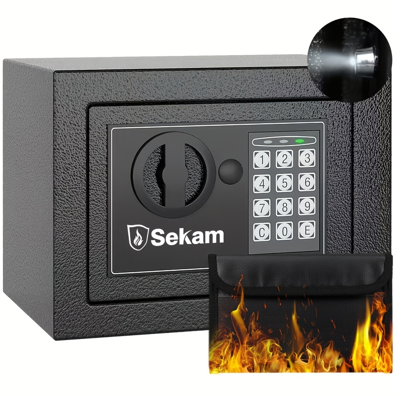 heavy duty fireproof   with     safe box with keypad key lock ideal for storing money documents and   black valentines day