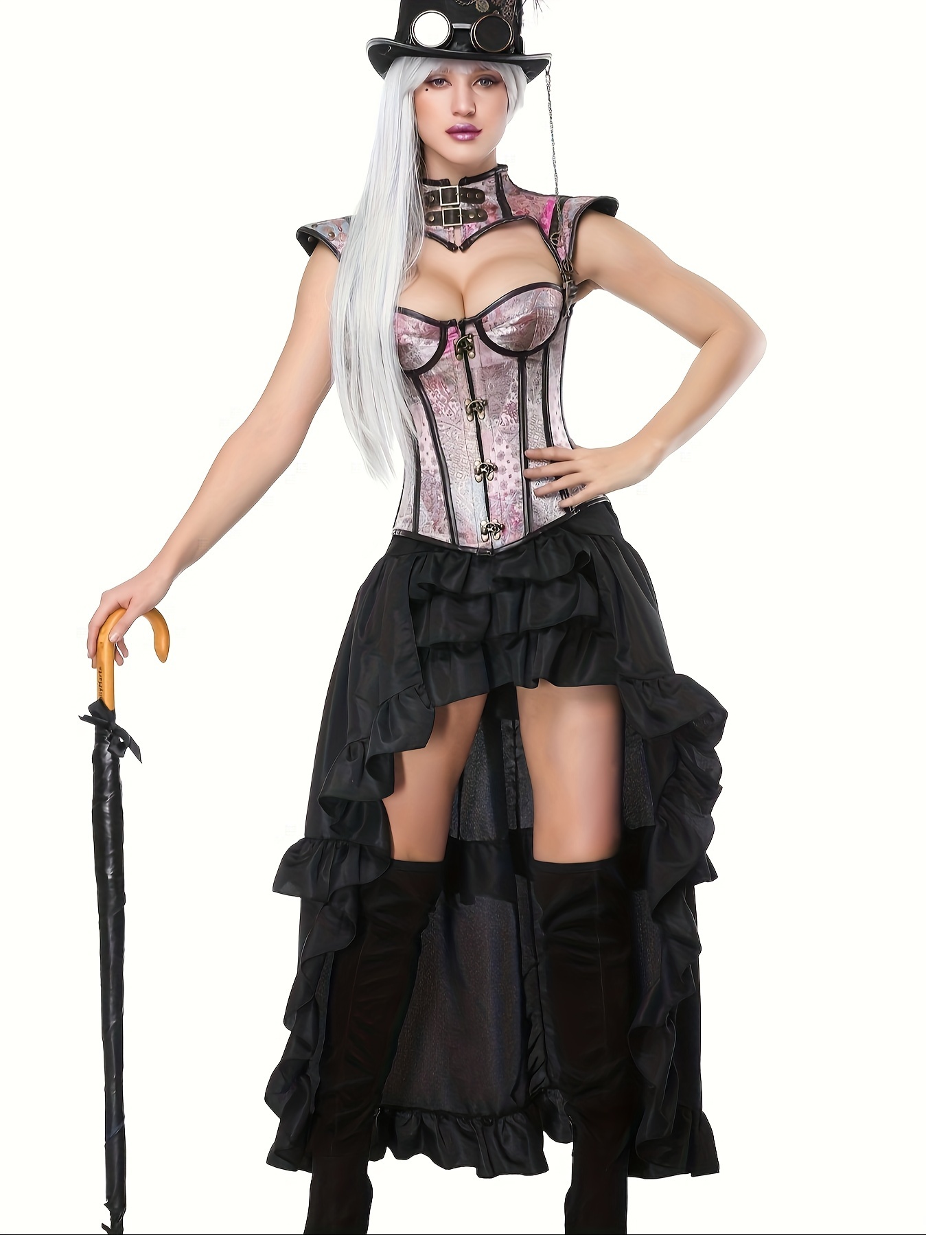 princess polly baby blue dress Scarlet Darkness Renaissance Steampunk Dress Lace Up High Low Dress Pirate  Costume