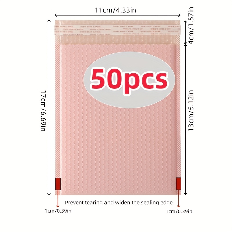 50pcs, Nude Pink Co-extruded Film , Self-adhesive Mouth , Mailing And Bags, For , Jewelry, Cosmetics, Books, Clothing
