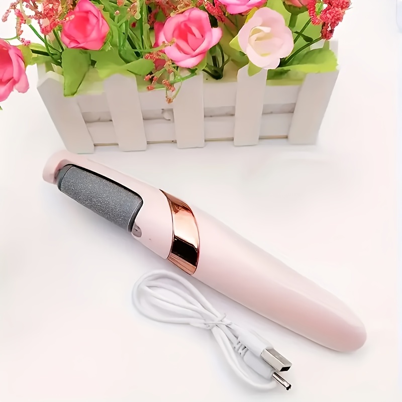 

2pcs Set Rechargeable Electric Foot File And - Usb Charging Pedicure Tool Kit, Plastic Unscented Callus Remover With Lithium Battery (400mah), No Power Adapter Included,valentine's Day Gift