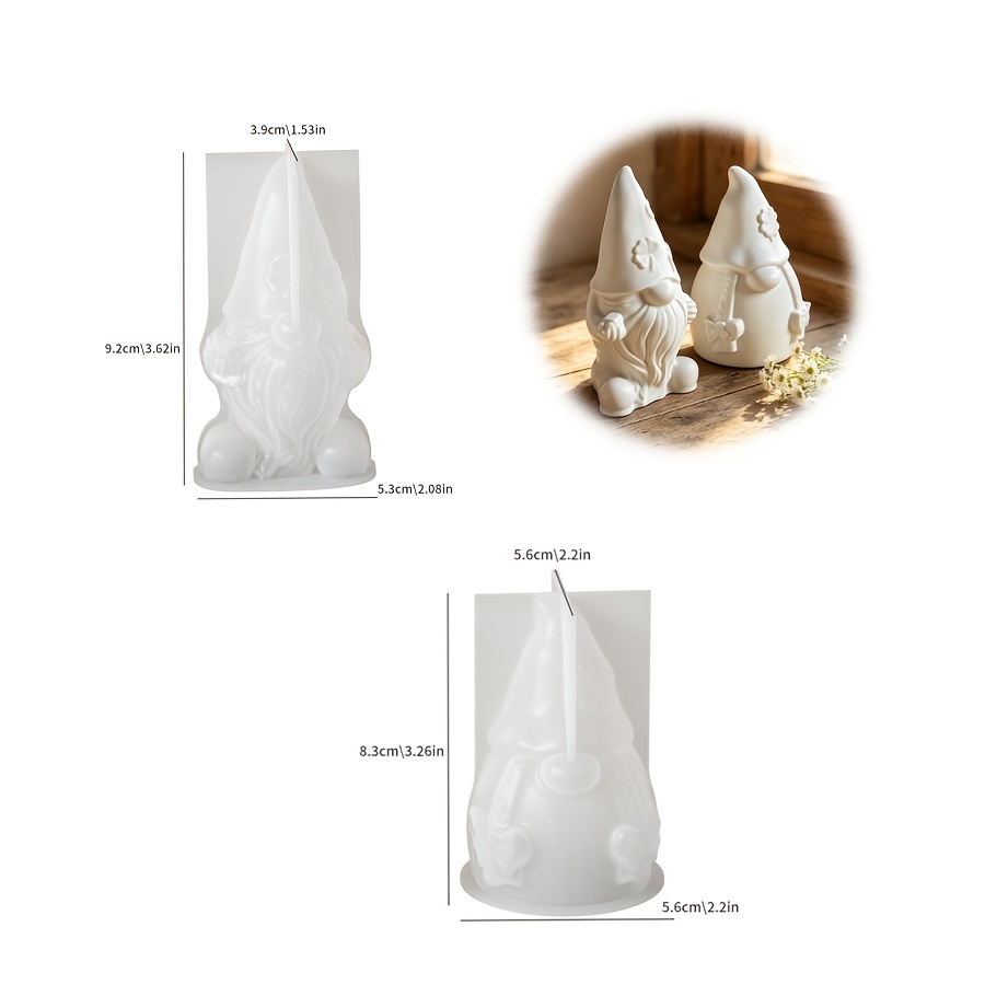 TEMU Stampo in argilla per vendere due stampi di Natale a forma di , candela , stampi per ornamenti, adatti per di candele in gesso a , prodotti per