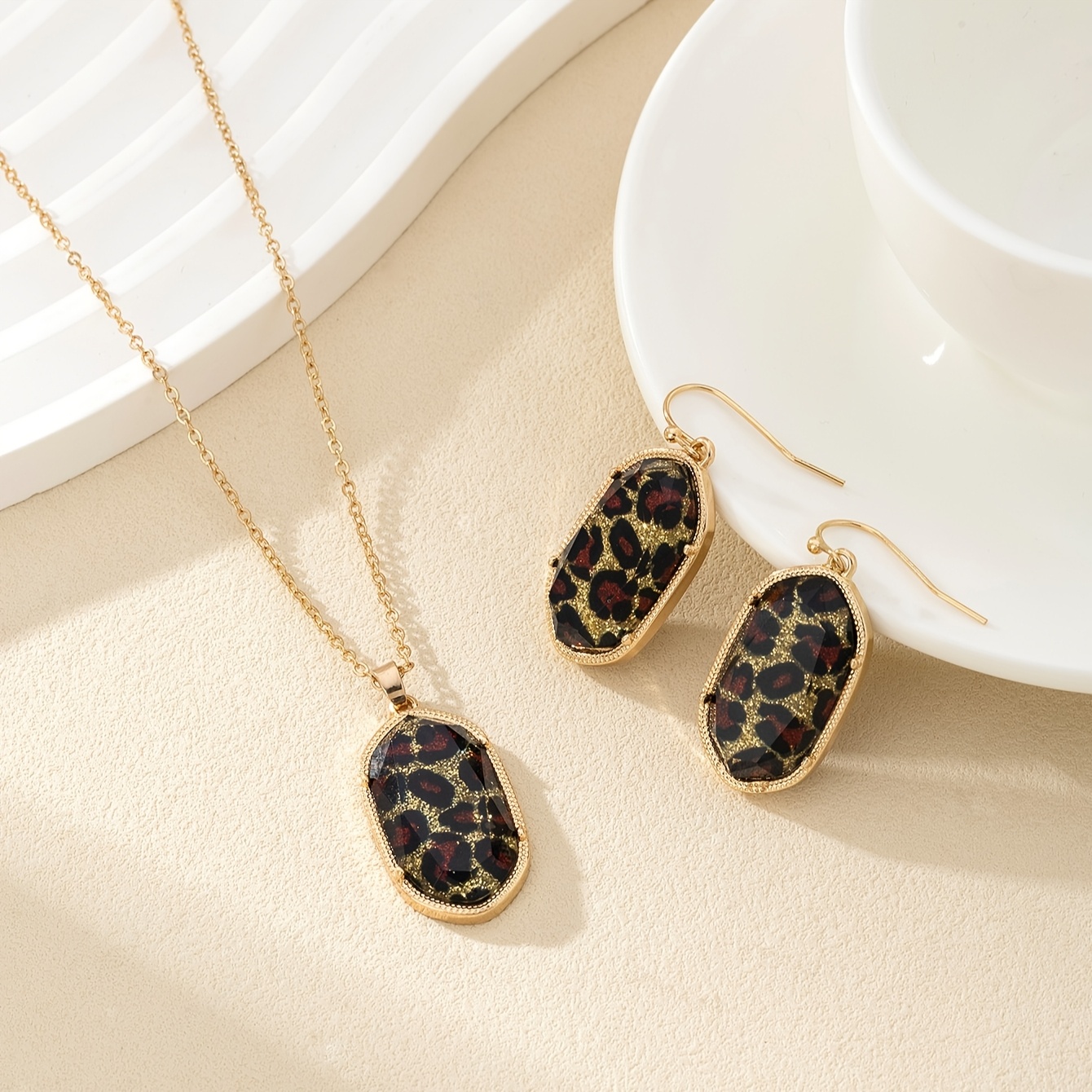 

3pcs Set Necklace And , Metal For Women