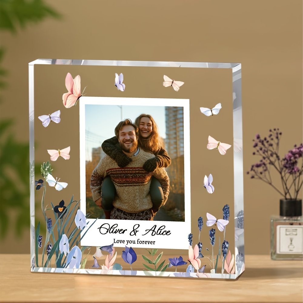 E-shop Personalisierter Acryl-Foto-Block - Perfektes Geschenk für Freunde, Familie und Partner - Individuelles Andenken, ideal für Weihnachten und
