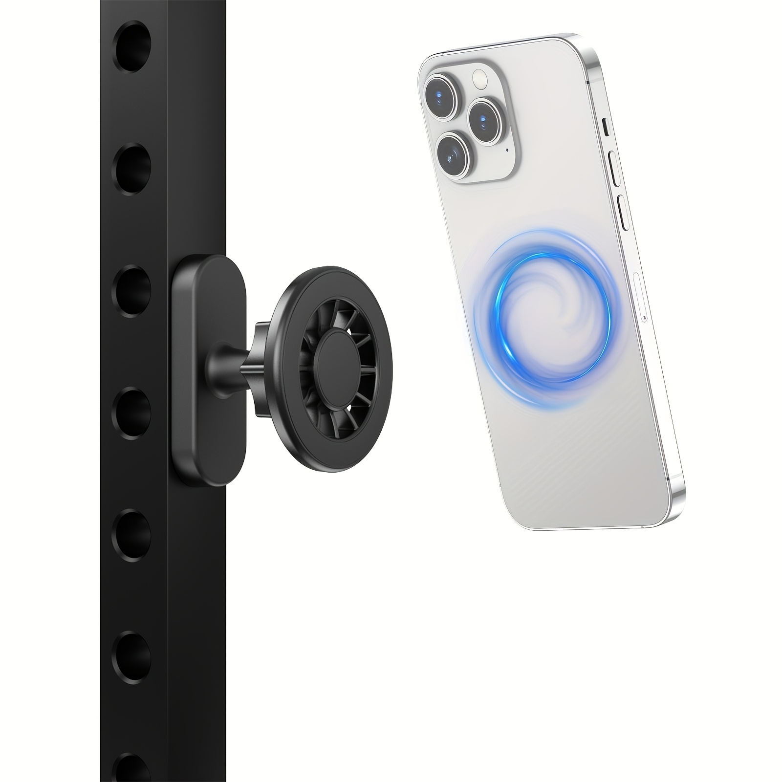 TEMU A Gym Magnetic Phone Holder | 360-degree Rotation, Heavy-duty Magnetic Base, Compatible With 4.7-6.5 Inch Smartphones, , Ideal For Non-metal