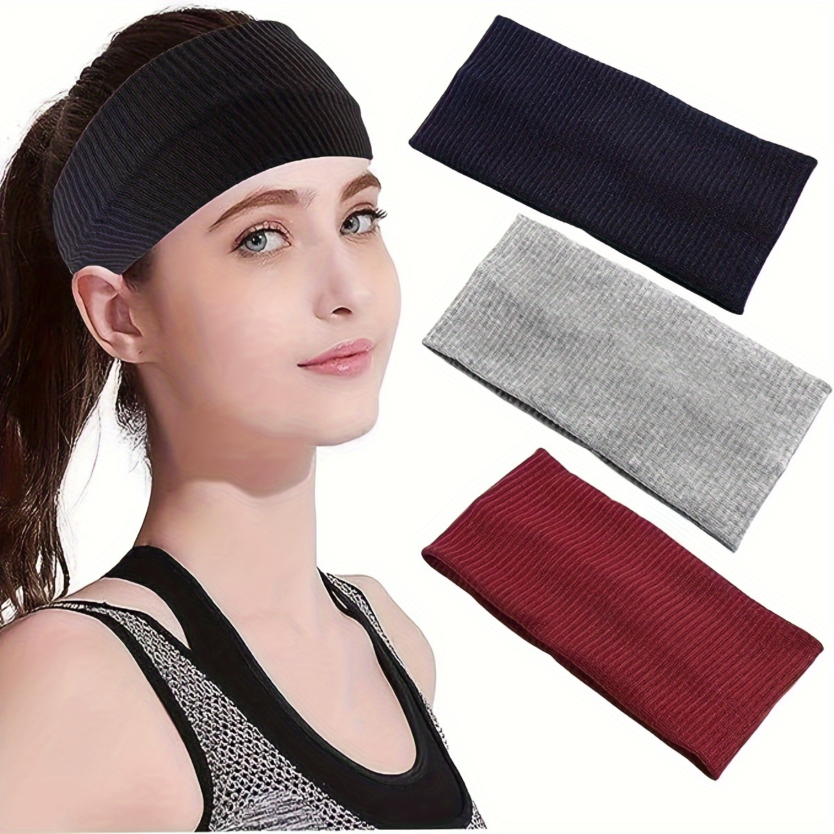 

1 Pc Wide Headbands For Women Stylish Solid Color Head Wraps Sport Yoga Hairbands Turban Hair Accessories