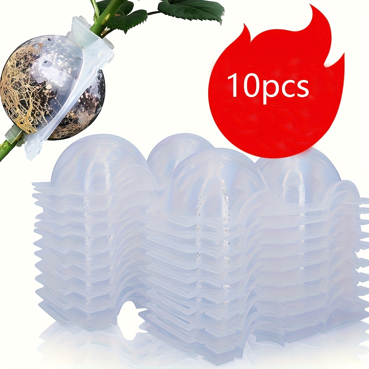 

10-piece Reusable Plant Rooting Grow Boxes - High-pressure, No-damage Grafting Balls For Quick Air Layering & Propagation