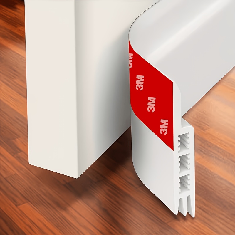 Image of 47'' Long Door Draft Stopper For Bottom Of Door, Adjustable Weather Stripping Door Seal For Cold Insulation, Under Door Sweep For Exterior & Interior Doors, Door Bottom Seal Blocker Noise