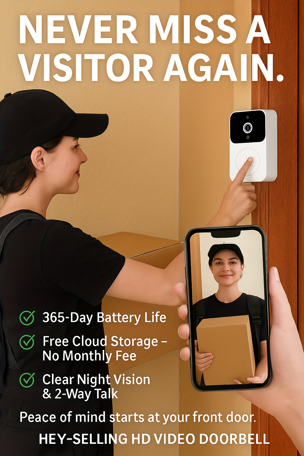 x9 smart wifi way talk motion detection Temu