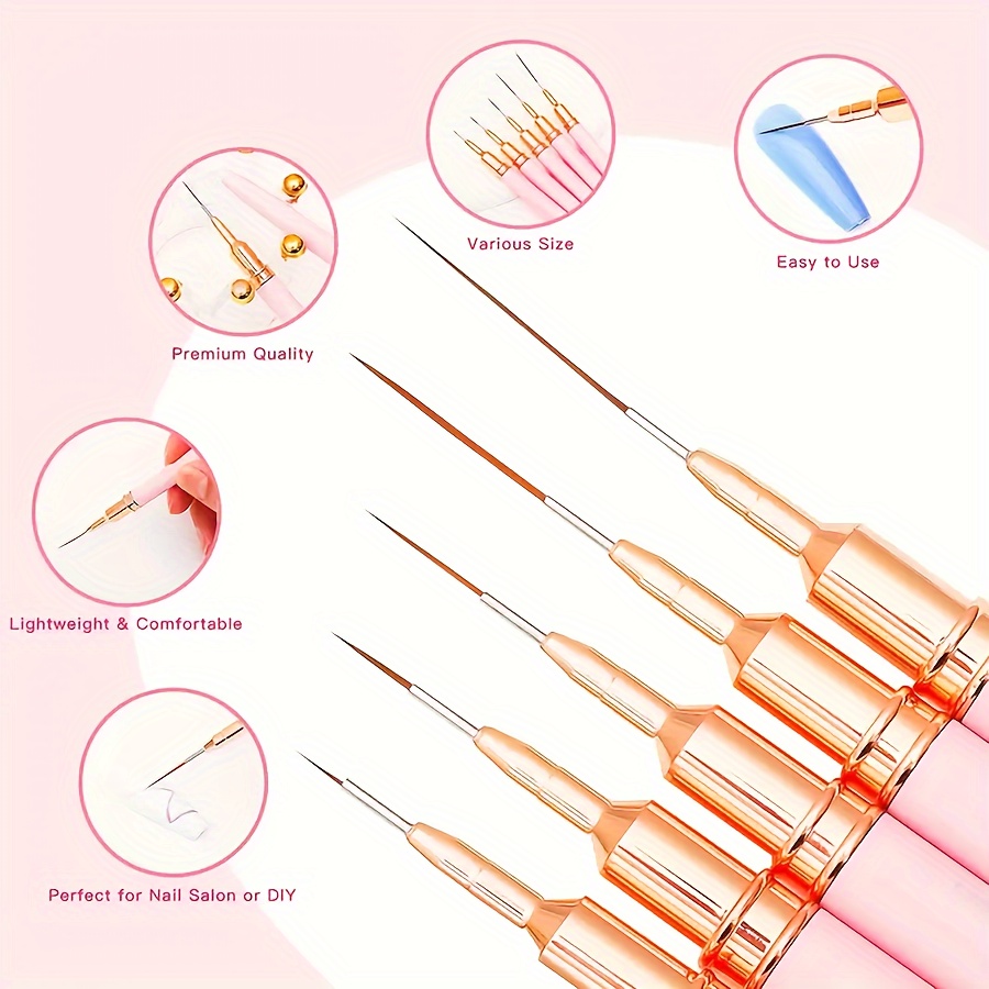 Pinceaux Pour Nail Art – Stylo à Grille Et Pinceau Pour Vernis – Neufs – Idéal Pro Ou Débutant