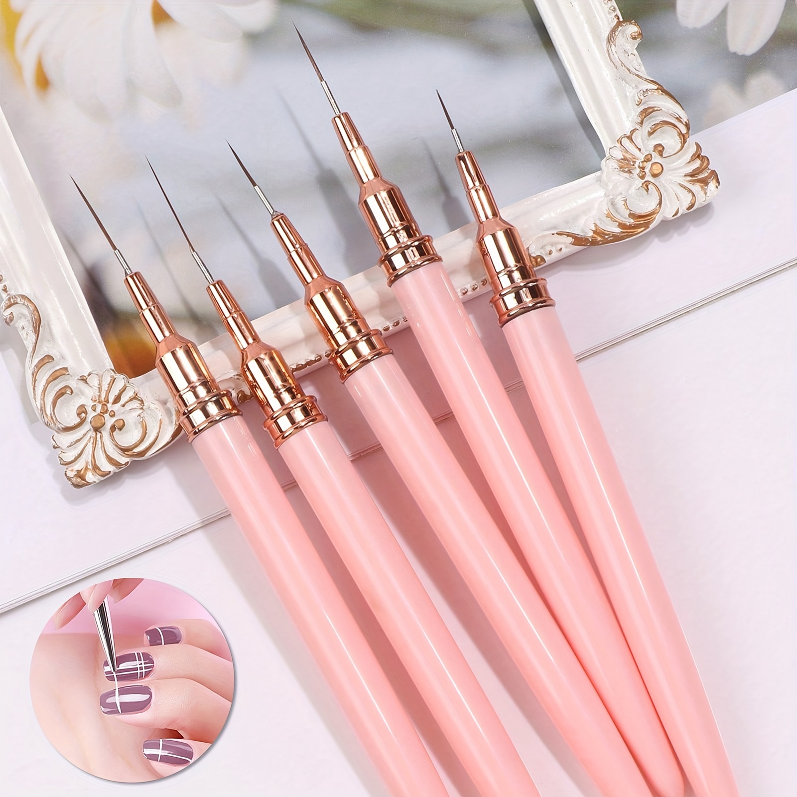 

Manicure Pen Set For Nail Art, Acrylic Pen Holder, Pen, Light Relax Pen, Thread Pulling Pen, Manicure Tools