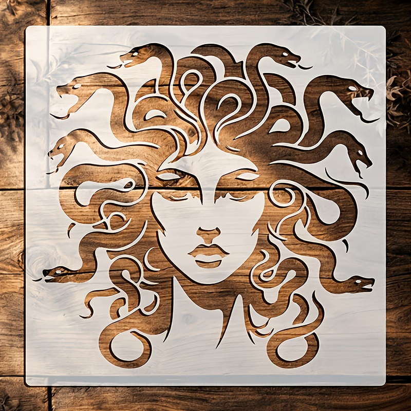 TEMU 1pc Of Female And Pattern Stencil - Usable For Painting - Reusable Painting Template - Suitable For Picture Frames, Clothing, Canvas, Throw