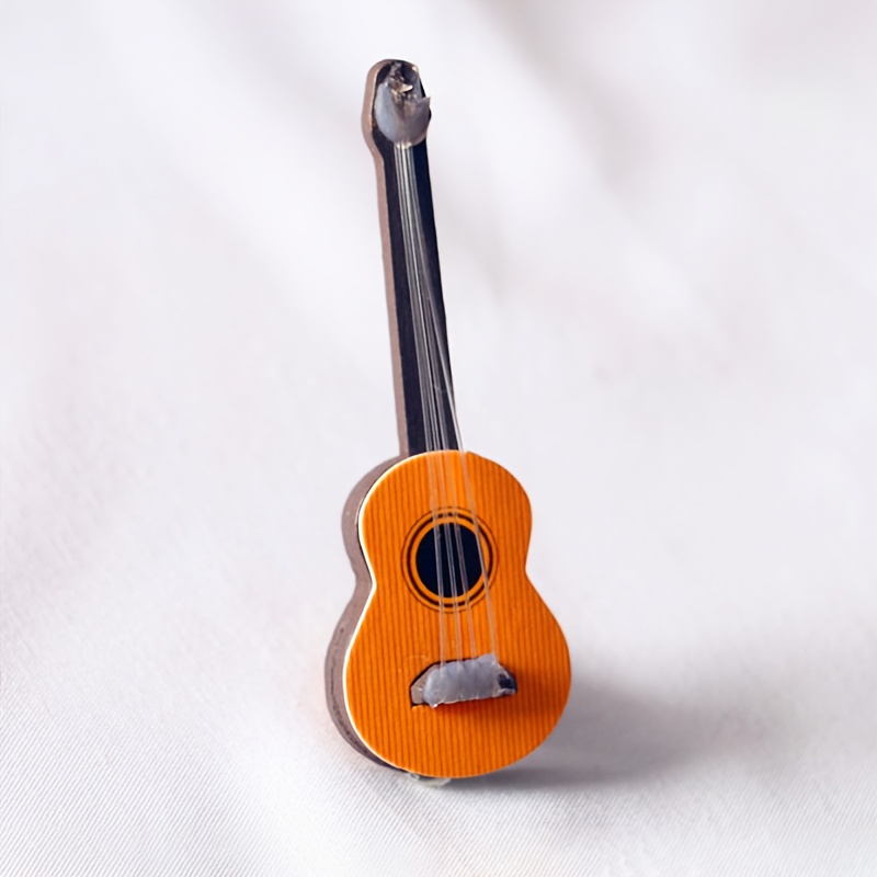 1pc Dollhouse Classical Guitar, Popular Electric Guitar - 1:12 Mini Furniture Model Shooting Prop