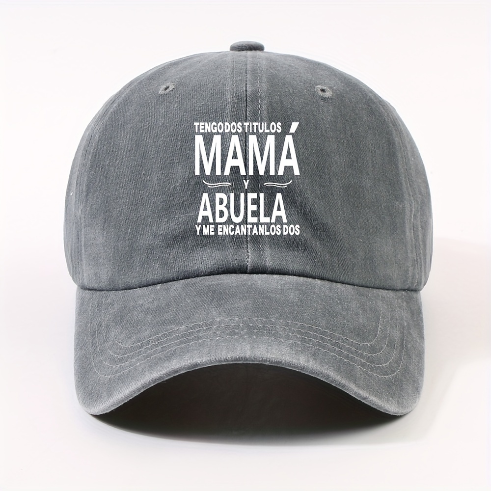 TEMU Gorra casual con etiqueta "MAMÁ Y Y LAS AMO A " de Fashion Letter TENG0DOS TITULOS para , gorra de visera de ajustable para para uso diario y