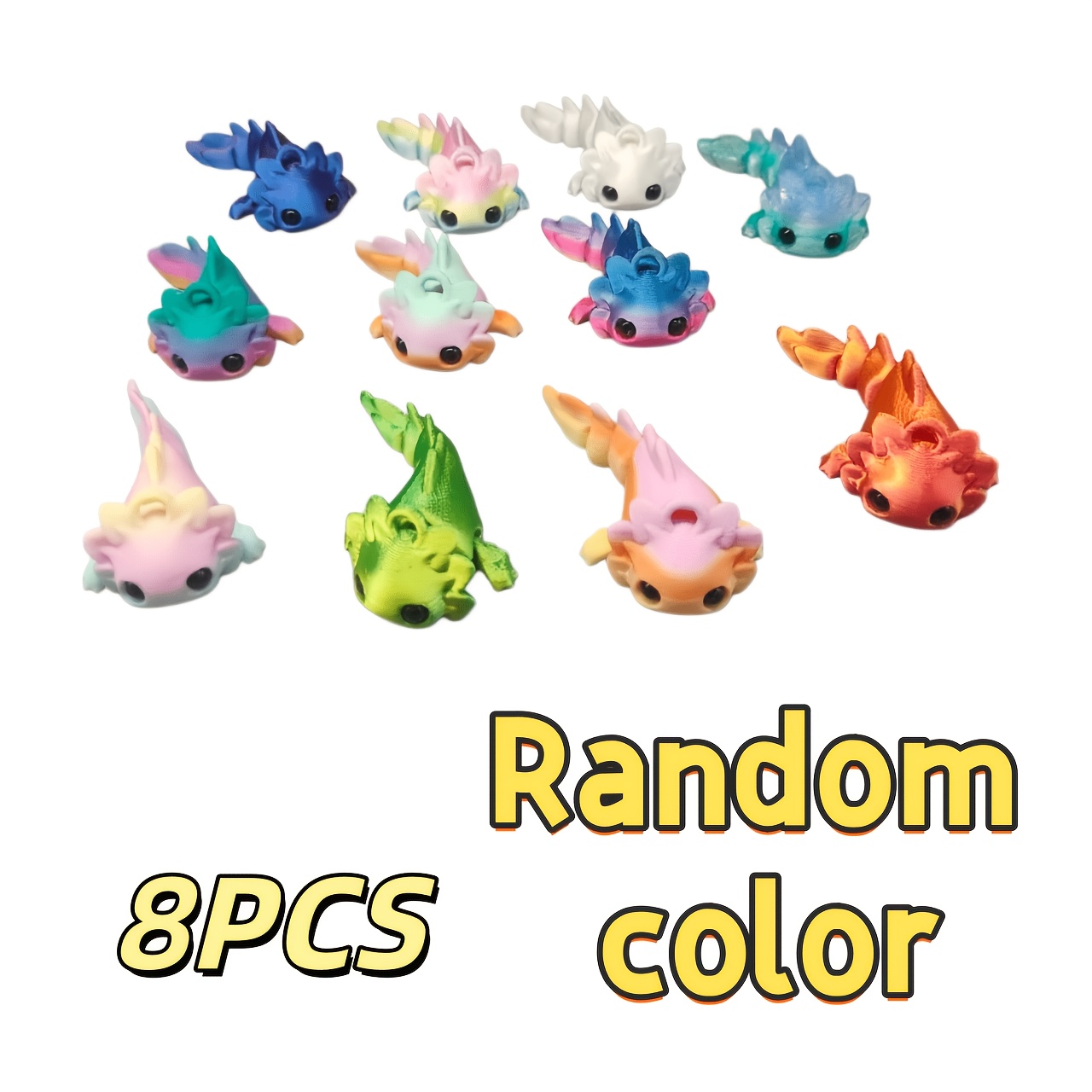 TEMU 2-6-8pcs Random Color Exquisite Cute Salamander Toy Figurine - Cute And - Maximalist Fun Used As Exquisite Small Gifts - Small Collectibles -