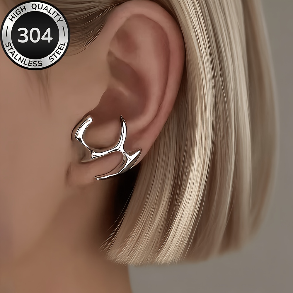 TEMU Pendientes de espárrago dorados de acero inoxidable de calidad, hipoalergénicos y resistentes al deslustre, y elegantes, pendientes de moda para