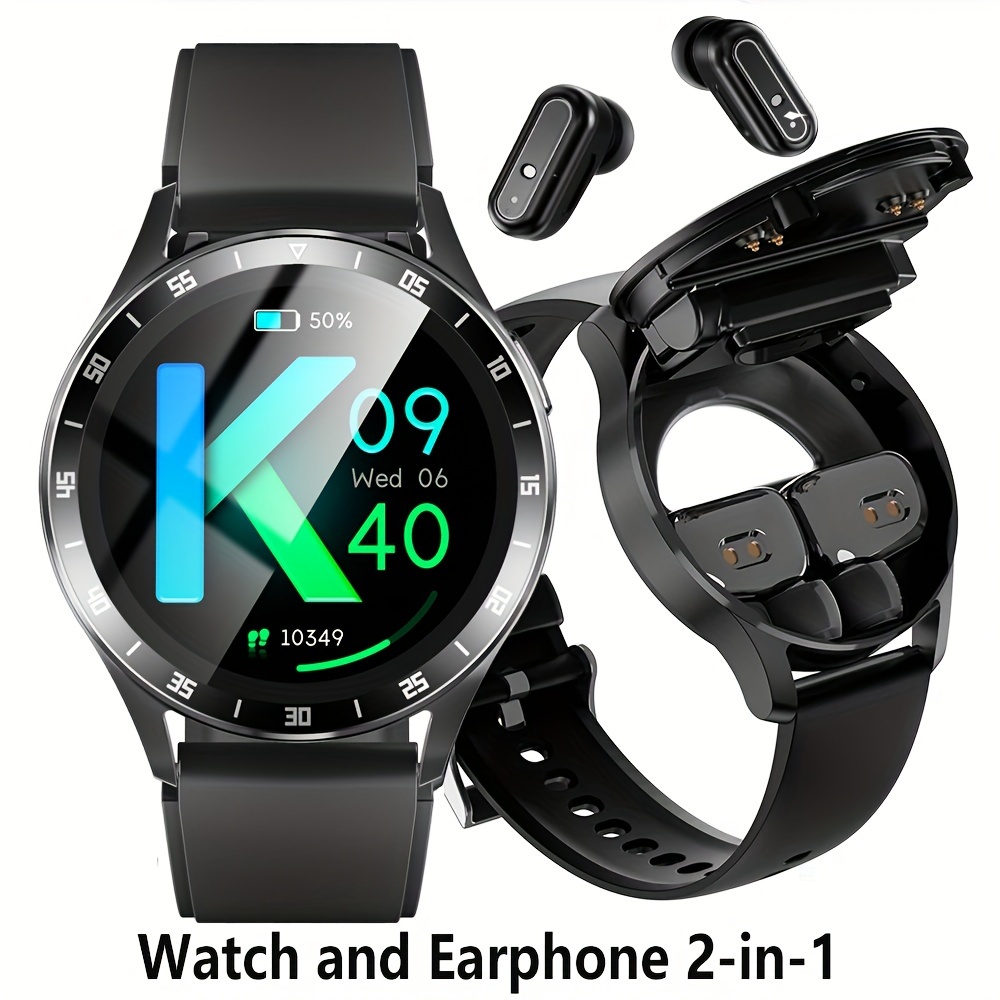 

2-in-1 Smartwatch With Wireless Earbuds For Men, 2024 New Model, Call Function, 100+ Sports Modes, Nfc, 1.39" 360x360 Hd Full Touch Screen Display, Fitness