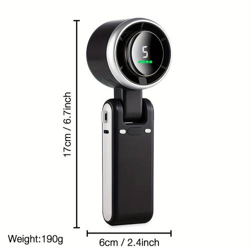 portable handheld mini fan with 5 speed settings rechargeable lithium battery usb dual use for women and men travel camping and outdoor use