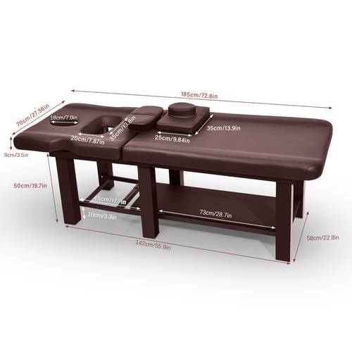 professional heavy duty fixed massage bed with adjustable backrest cover spa beauty bed suitable for massage hairdressing physical sturdy metal frame 250kg load capacity chest opening