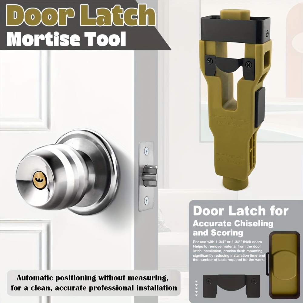 Door Latch Mortising Jig for Universal Wood Door Locks