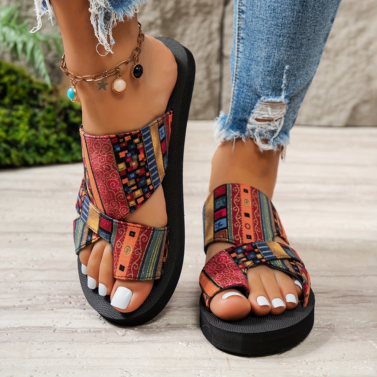 sandalias estilo mujer transpirable diseño Temu