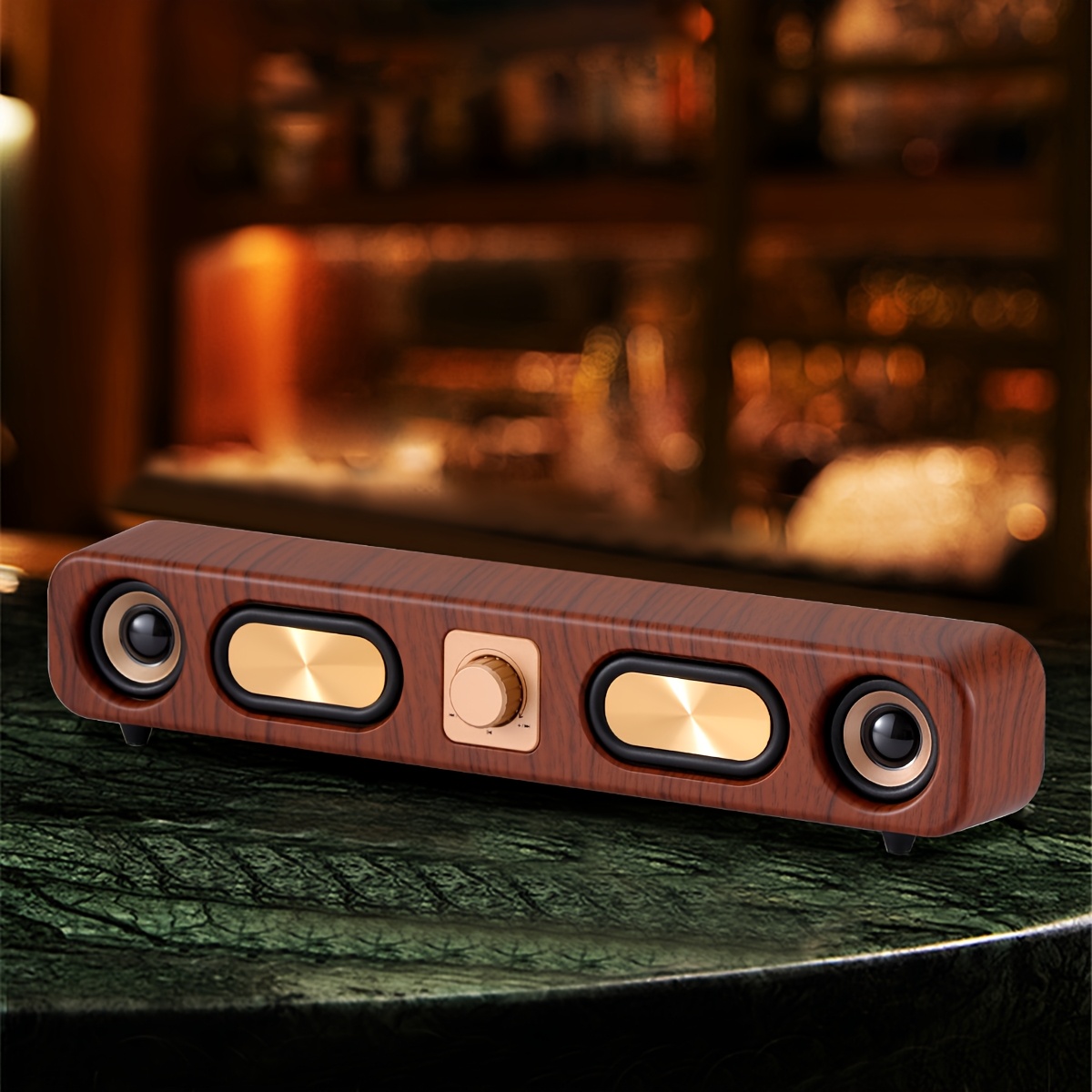 10W Vintage Wireless Bluetooth Sound Bar Speaker Desktop Dual 2''... product image 9