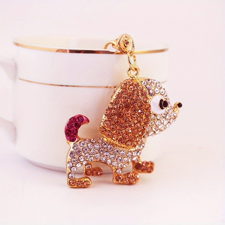 cute puppy keychain sparkling collar Temu Georgia