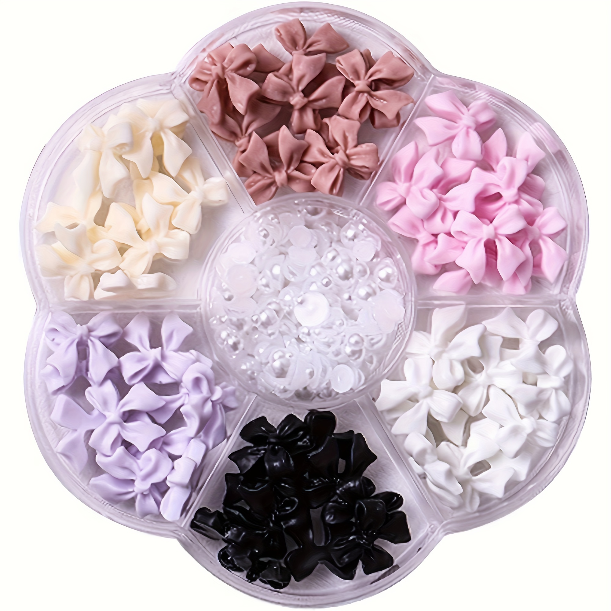

Colorful 3d Bow-knot Nail Charms Set - Crystal For Stunning Nail ,