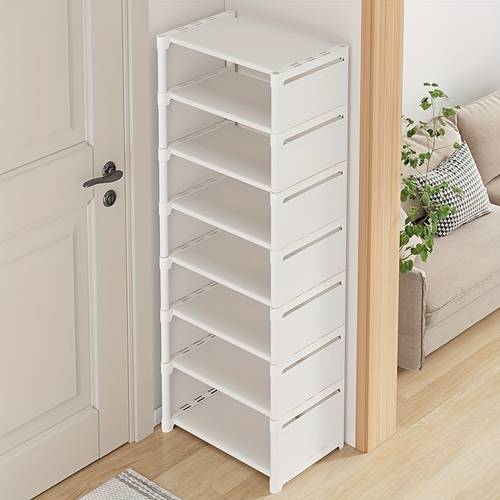 item picture white metal shoe rack shoe rack with cloth cover thickened 12mm tube more sturdy and durable can hold 14 16 pairs