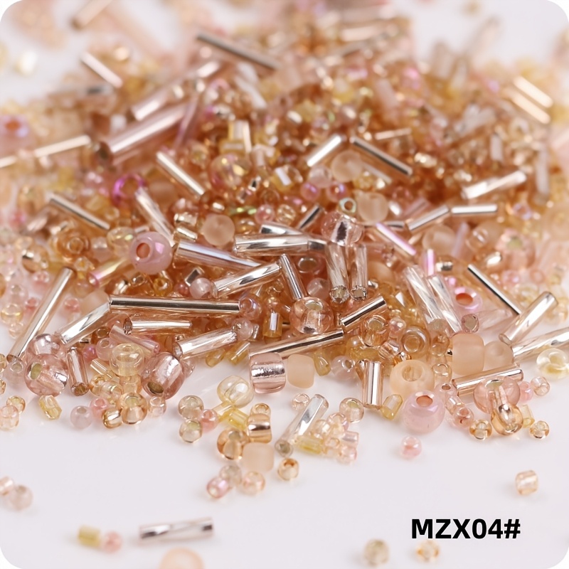 TEMU Tubes de perles en verre plaqué argent de couleurs et de pour la fabrication de bijoux, fournitures de perles de broderie française