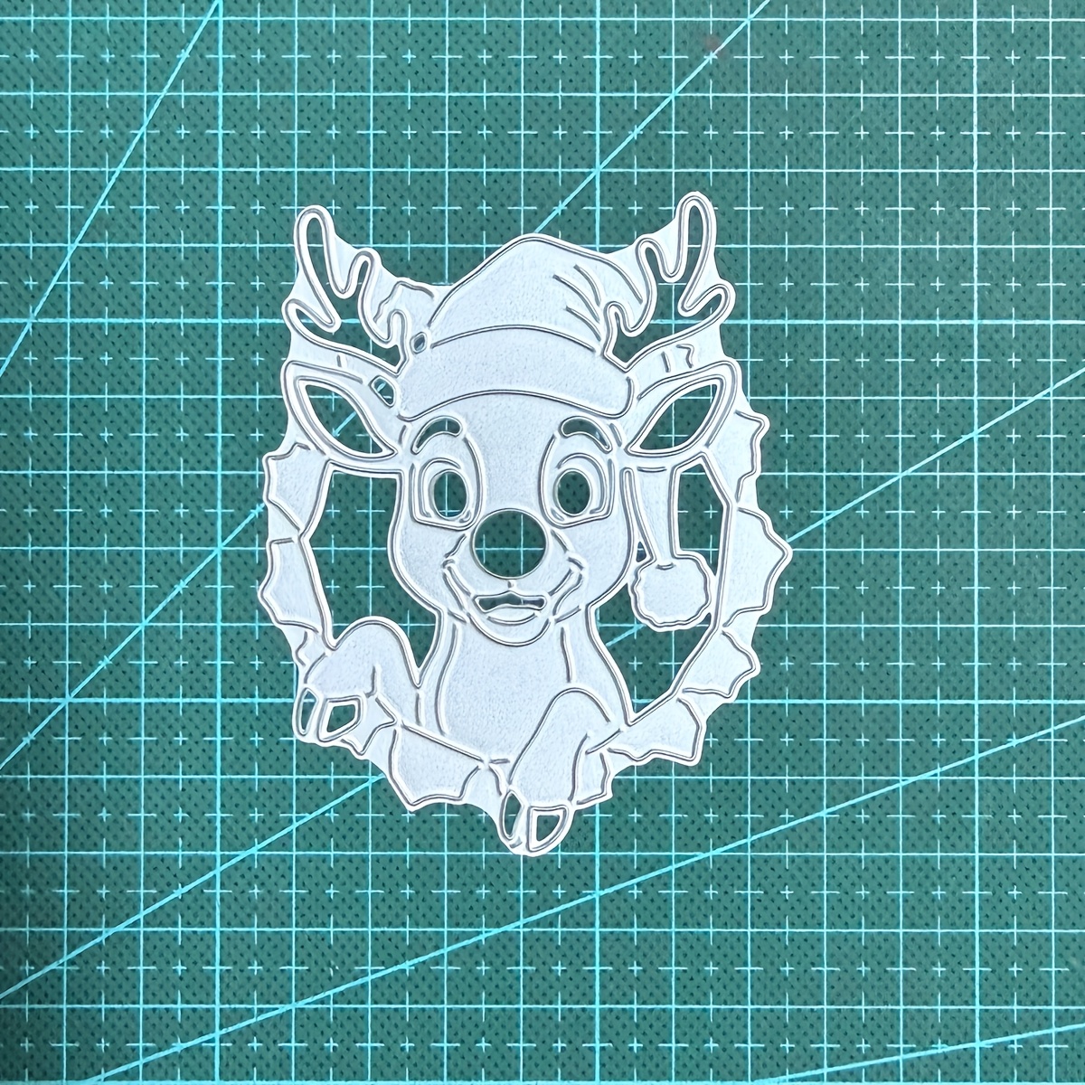 TEMU 1pc 1pcs Half-cut Christmas Reindeer Die Mold - Compatible For Die-cutting Machines, Compatible For Paper Crafters, Suitable For Card Making,