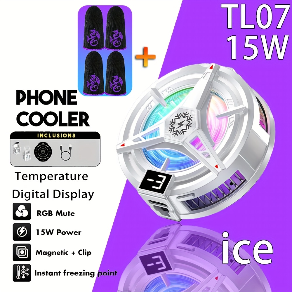 TEMU ["Deux Paires de Manchons de Doigt Gaming] Coque de Téléphone de Refroidissement Semi-Conducteur, Compatible avec les Appareils Android et Apple