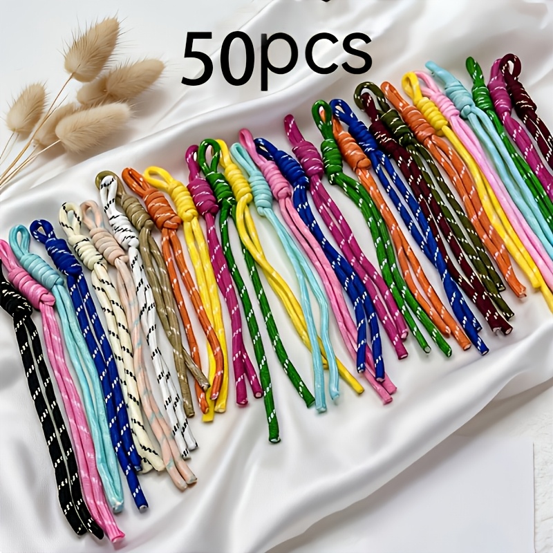 TEMU 50pcs Cordes en Nylon Tressées à , Couleurs Assorties, Cordon pour Sac à Dos, Cadeaux Main Créatifs pour Noël et Thanksgiving