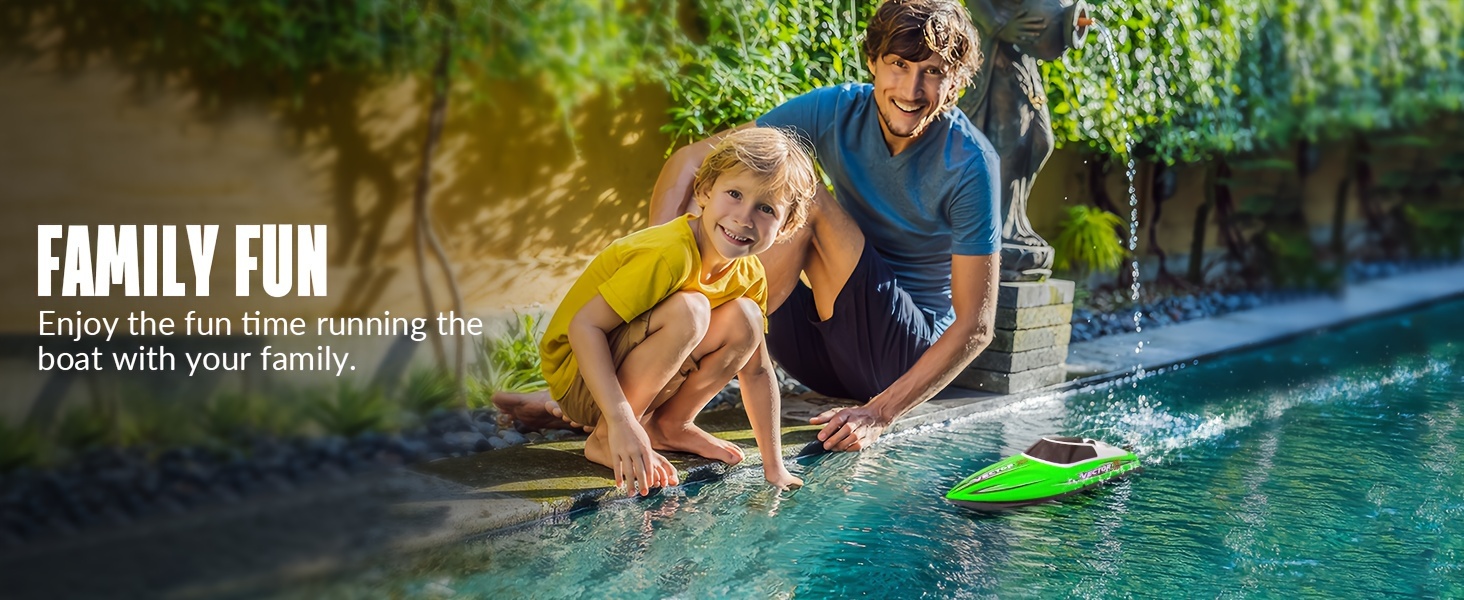 VOLANTEXRC RC Boat 20MPH Fast RC Boat for Adults 2.4Ghz Remote Control Boat for Pools And Lake with 2 Rechargeable Batteries Toys Gifts for Boys Girls Green