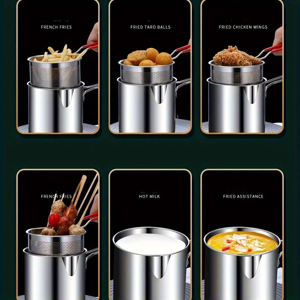 3pcs set stainless steel frying pan elevated design   food grade stainless steel no power supply needed   skewering and   skewering cooking functional kitchenware lid with handl details 5