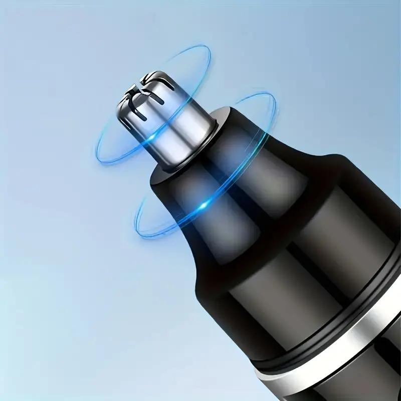 feiyba electric nose hair trimmer fast charging usb c charging powerful motor   with blue led lightedtrimming head usb powered grooming clipper for men women nose eyebrows facial hair compact travel   durable construction eyebrow shaver sleek device rechargeable lithium battery Product details 4