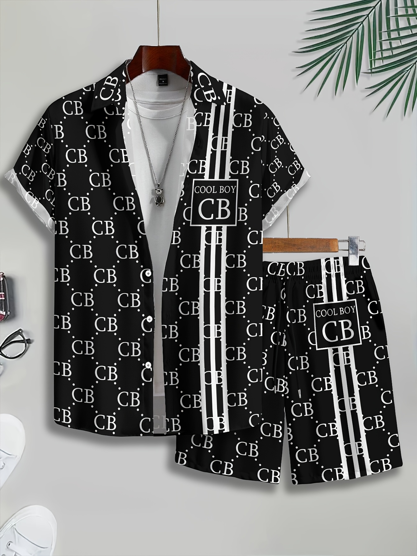 Conjunto de Camisa e Shorts Casual Masculino 2