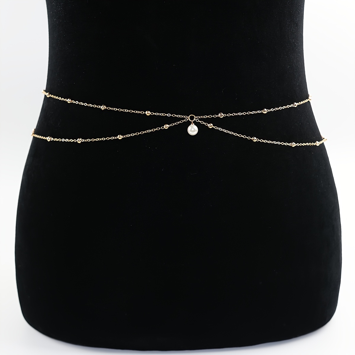 Fashionable And Versatile Tassel Metal Bead Women's Belt