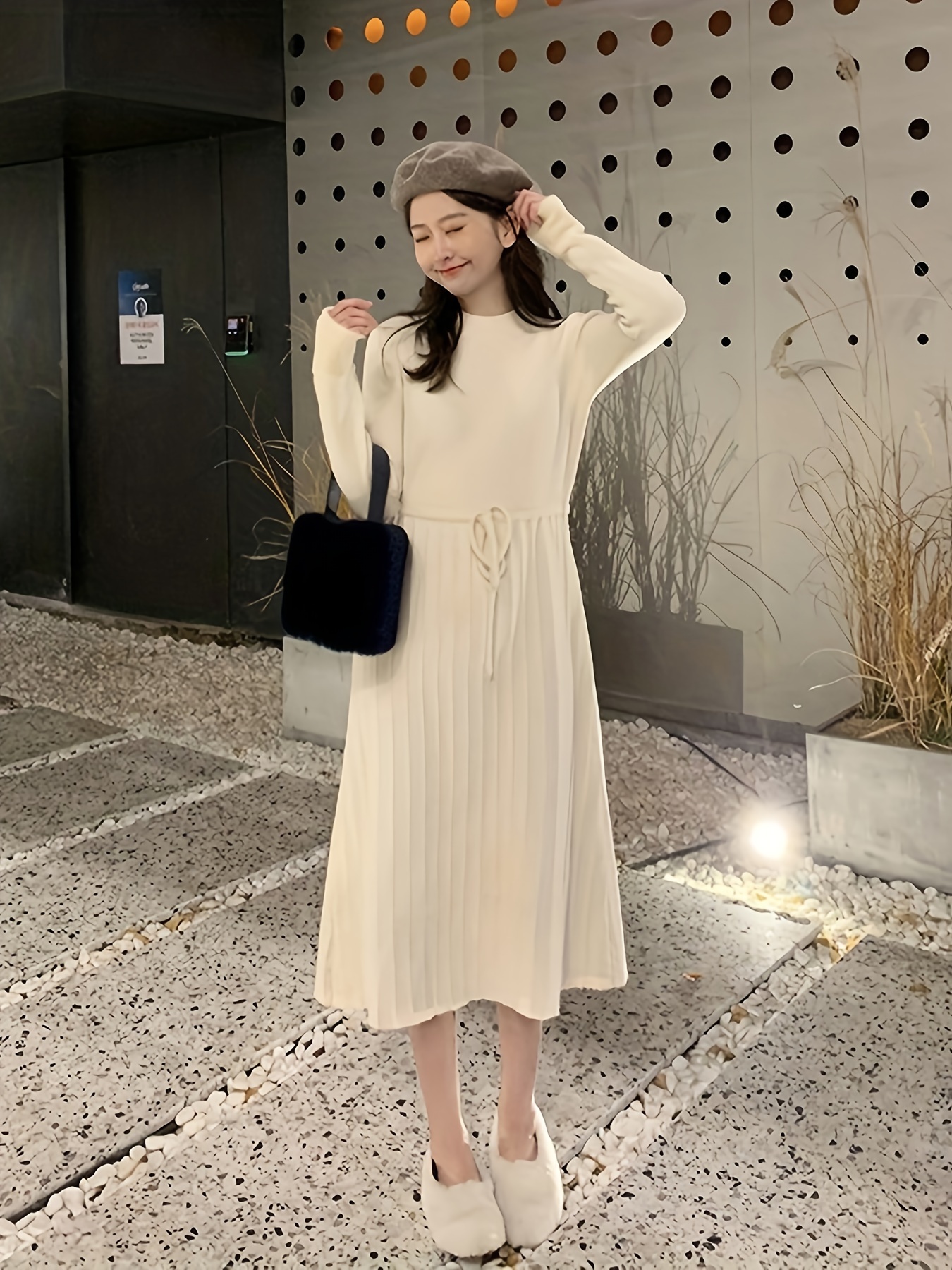 korean fashion winter dress Tavimart Winter Party Dress Women Korean Fashion Lace Designer Sweet M –  tavimart main image 0
