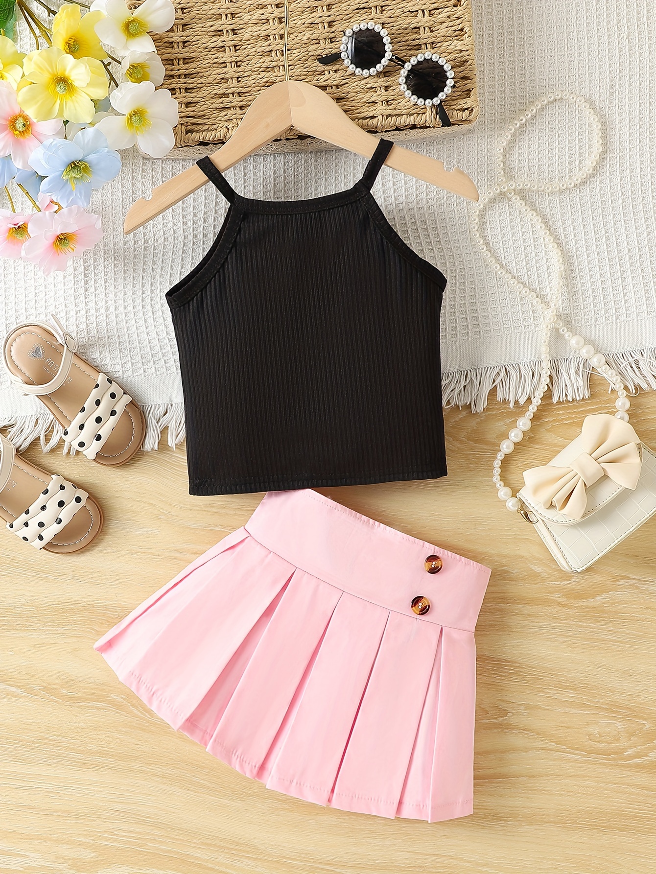 Crop top with long best sale skirt for baby girl