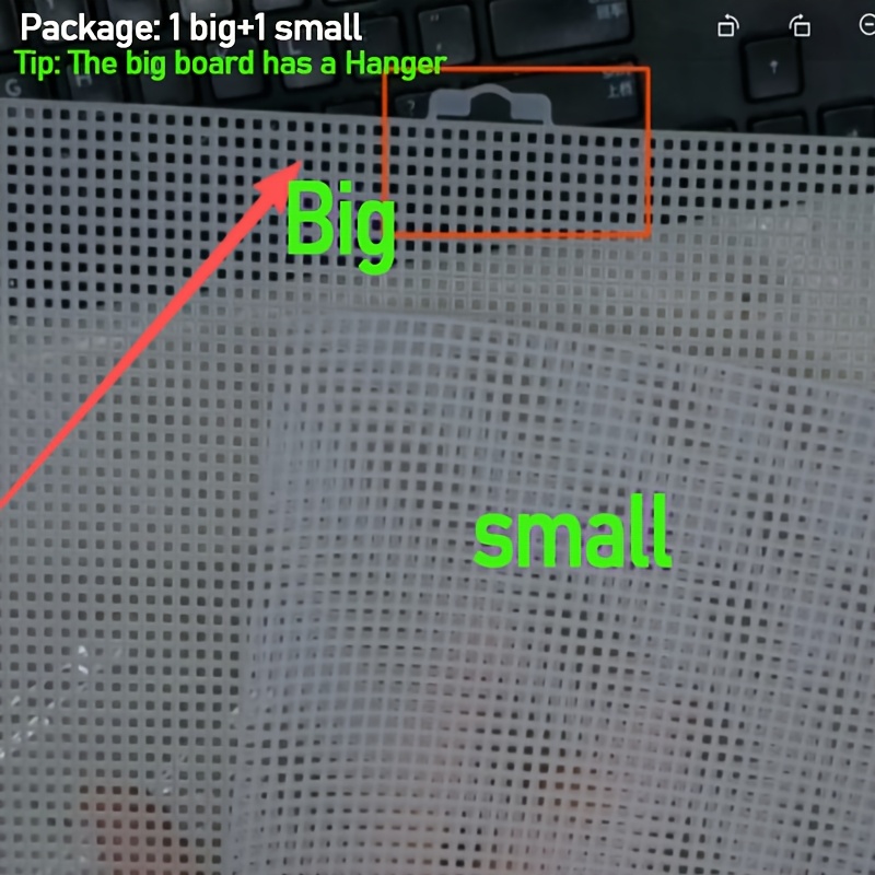 2pcs Plastic Mesh Canvas Sheets for Embroidery Crafting