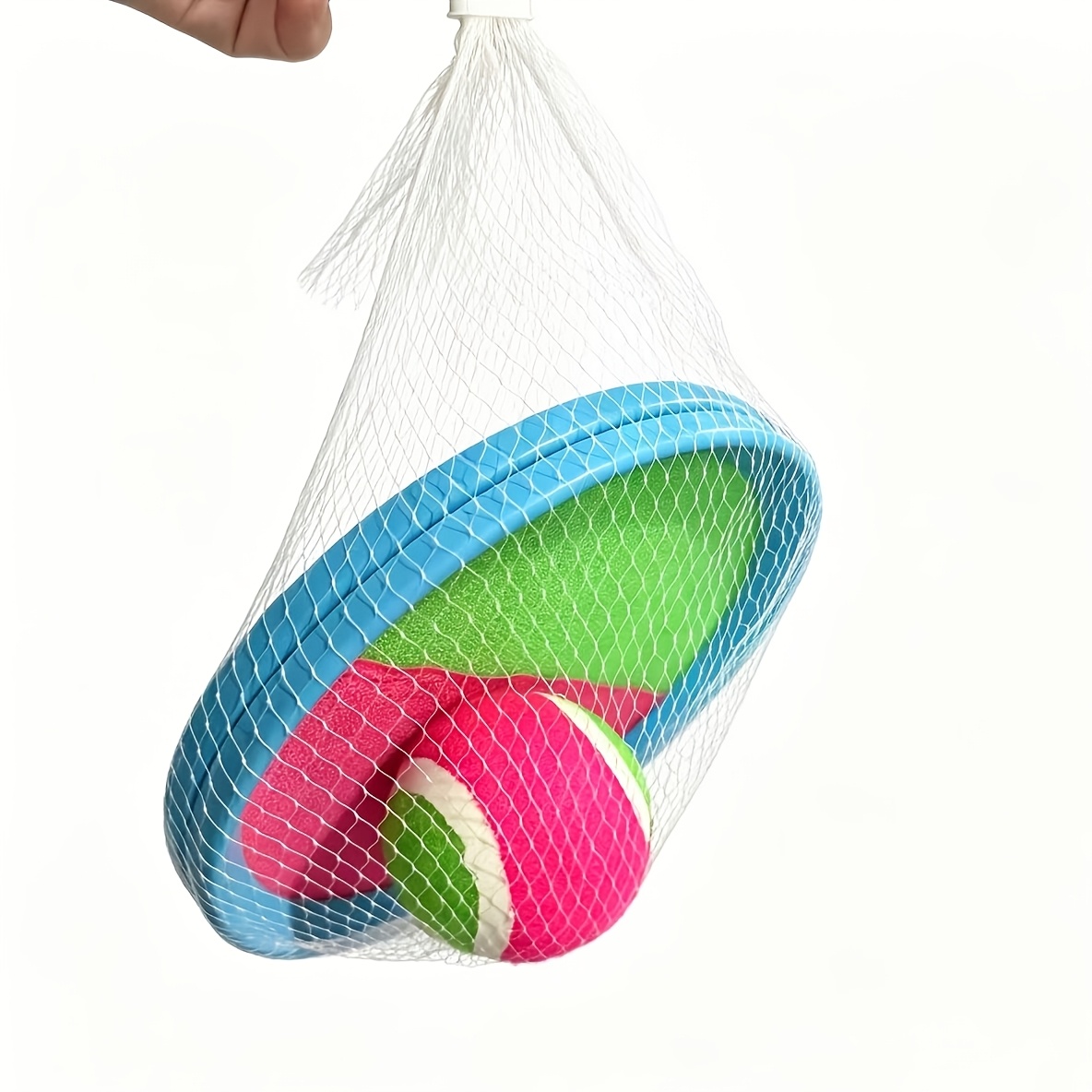 Image of 3pcs Upgraded Toss And Catch Ball Game Set - Indoor And Outdoor Games For -12, Beach Sand Pool Water Toy Includes 2 Paddles 1 Sticky Ball, Great Birthday Easter Gifts For Boys Girls