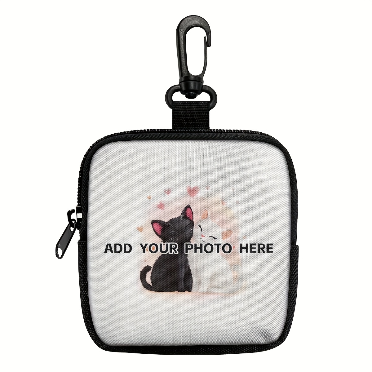 TEMU Women's Custom Photo Personalization Waist Bag - Lightweight Zipper Closure, Adjustable Strap, Compact Everyday & Travel Purse For Gym, Hiking,