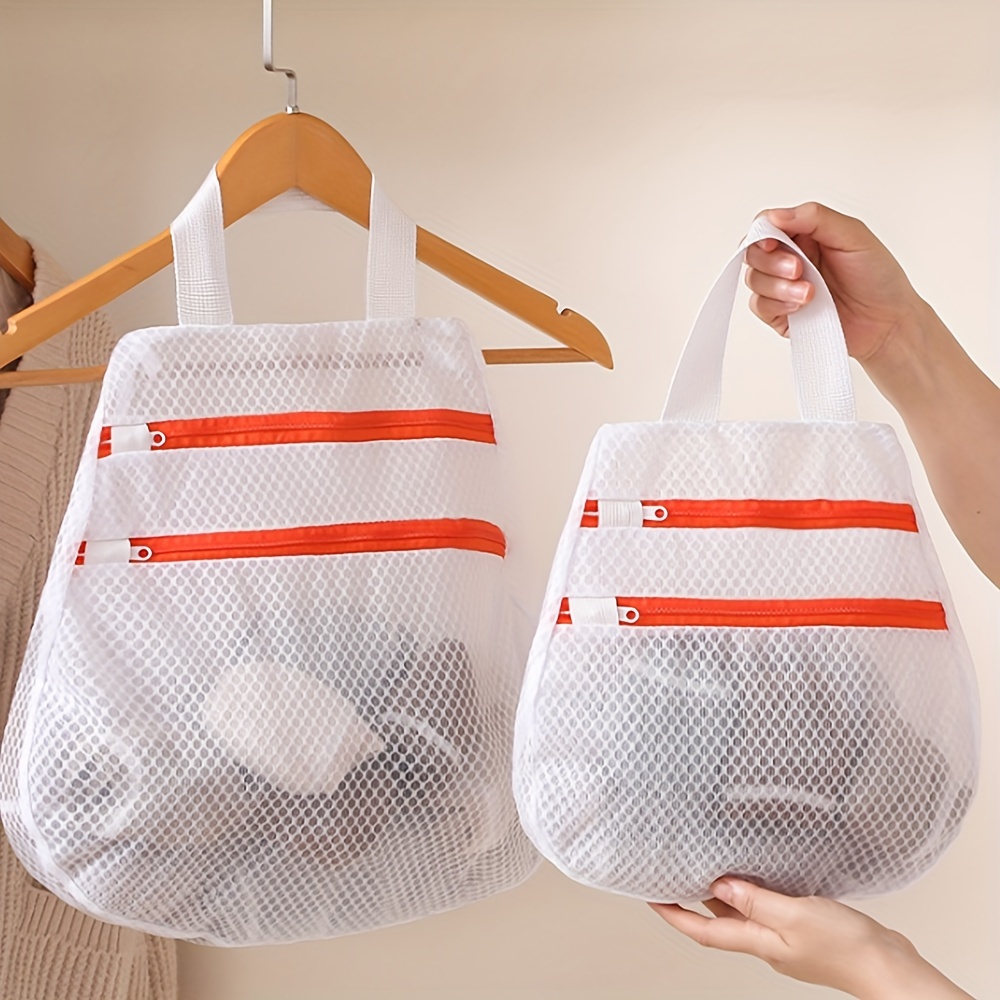 

1pc Hanging Storage Bag For Underwear & Socks - Double-layer Mesh Organizer, Travel & Home Use, Laundry Bag