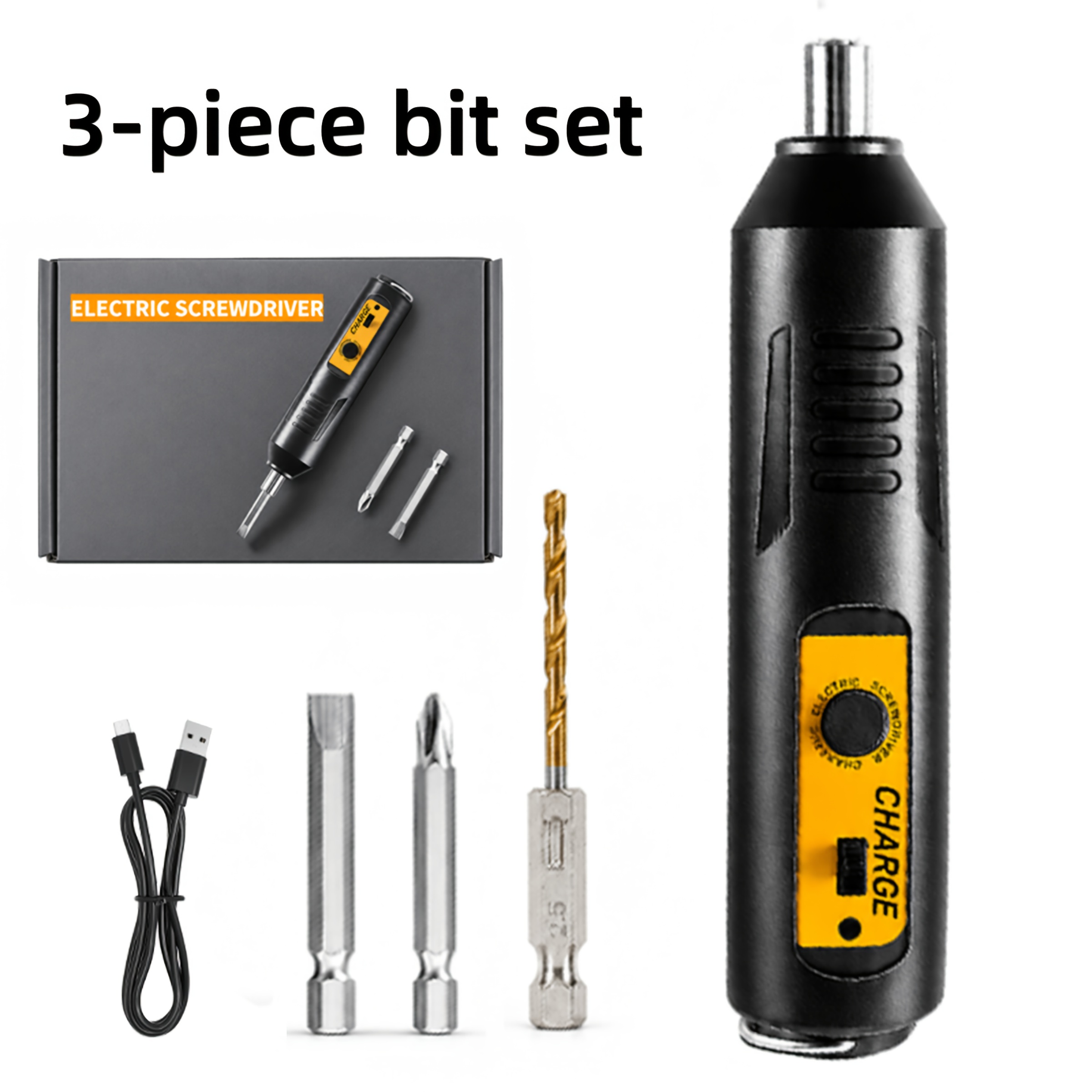 TEMU Cordless Electric Screwdriver | Multifunctional Rotary Tool With Start, Adjustable & Reverse, 1200mah Usb Rechargeable Lithium Battery For