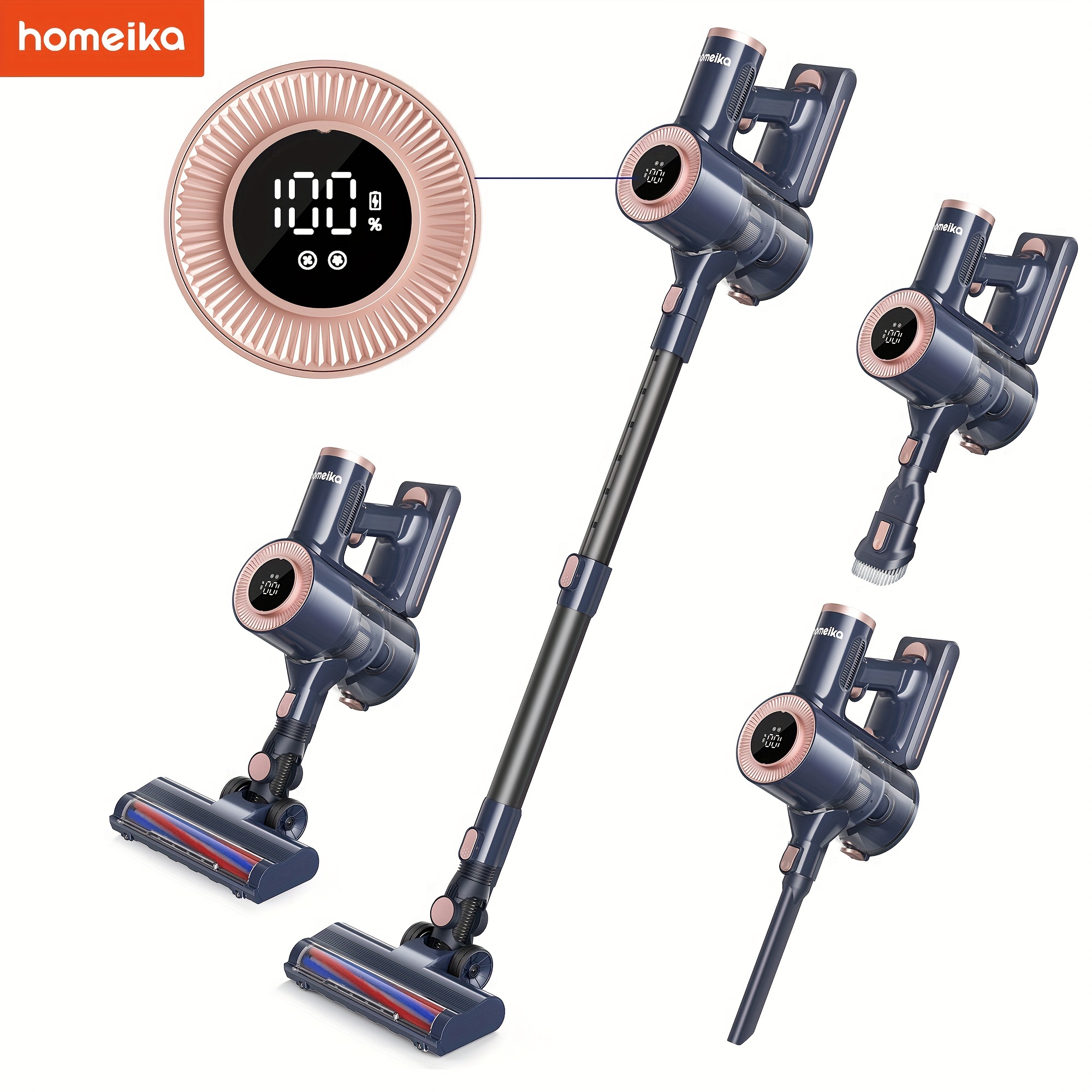 

Homeika , 20kpa Suction Led Display, Detachable Battery, 1.5l Cup, For Carpet And Pet