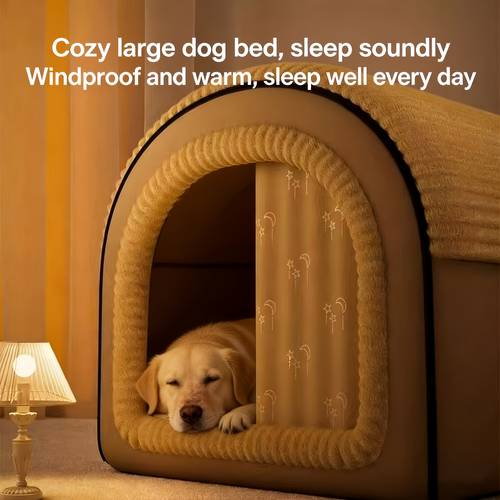 large pet house ultra large space soft and comfortable multifunctional design bed dog house dog sofa dog villa cat in warm removable semi enclosed and sizes suitable for pets