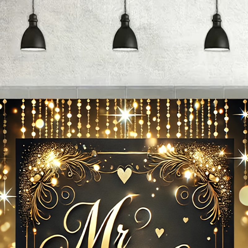 

Celebration Polyester Photography Backdrop 7x5 Feet - Multipurpose Mr. And Mrs. Banner For Birthday, Cake Table , Party Decorations, , Outdoor Events - No Electricity Needed, Pack Of 1