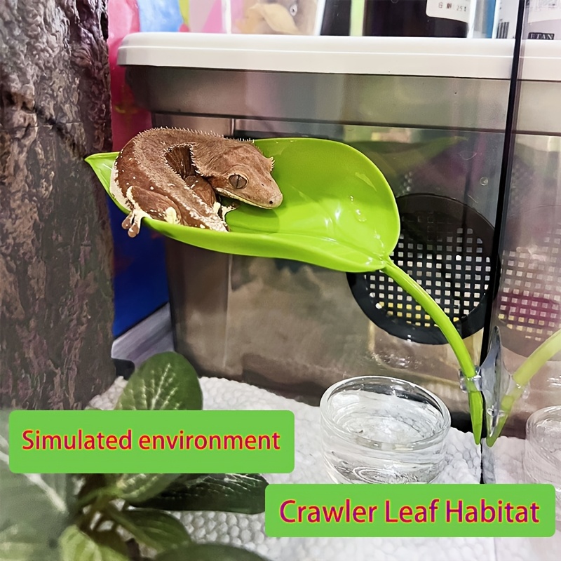 

3 Colors Reptile & Habitat Decor - Suction Cup Leaf For Terrariums, Ideal For Geckos And Frog Tanks,water Guide, Watering Device